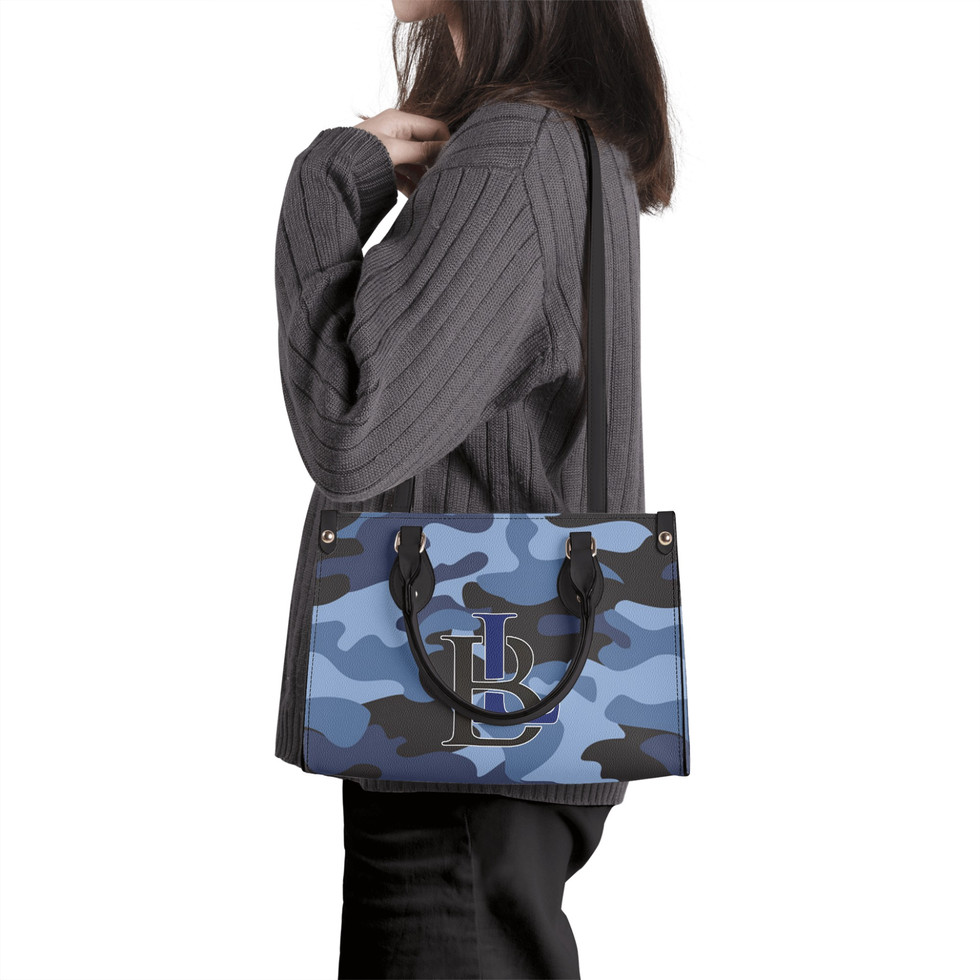 BloodLine Luxury Handbag, blue camo