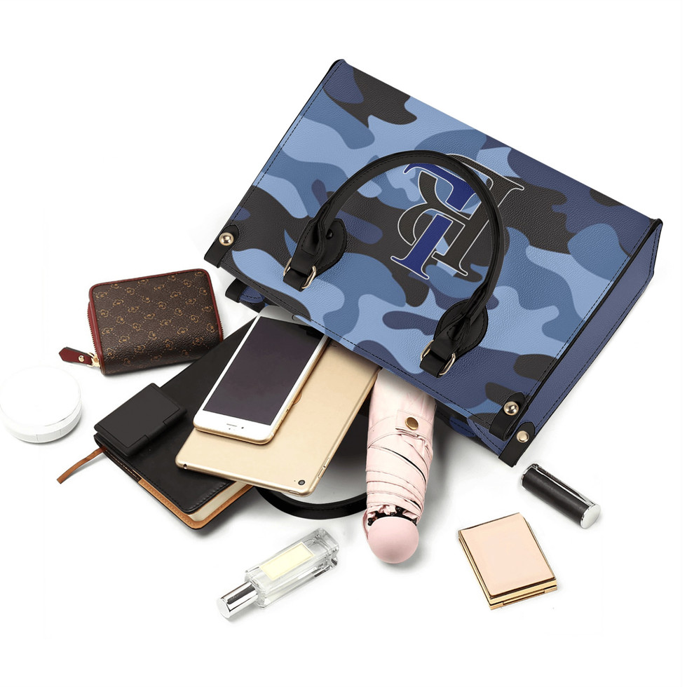 BloodLine Luxury Handbag, blue camo