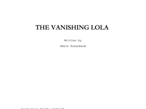 The Vanishing Lola