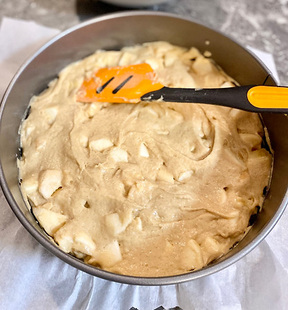 sourdough discard apple streusel cake recipe