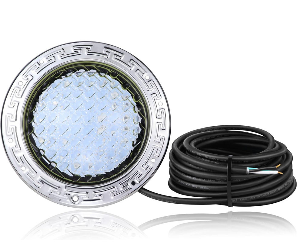 SH101300 100FT 120V LED Pool Light (White), 10 Inch Pool Light Bulb for
