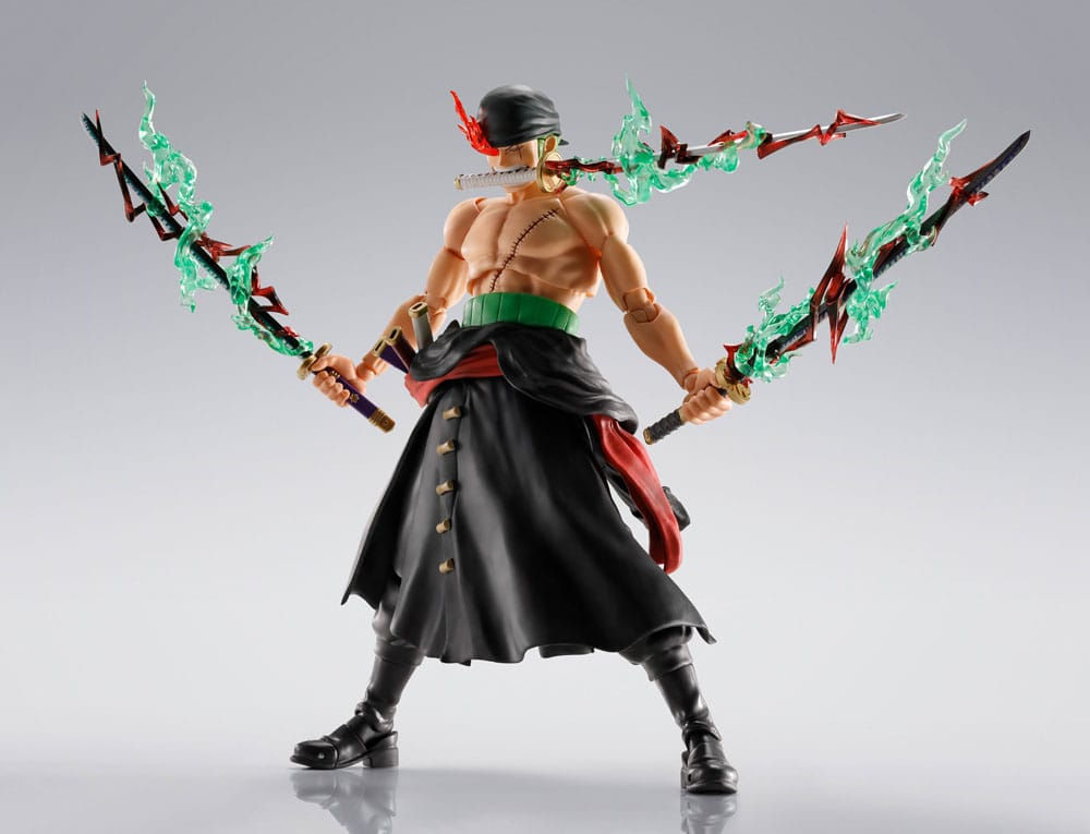 ONE PIECE S.H. FIGUARTS ACTION FIGURE RORONOA ZORO THE KING OF HELL 15CM