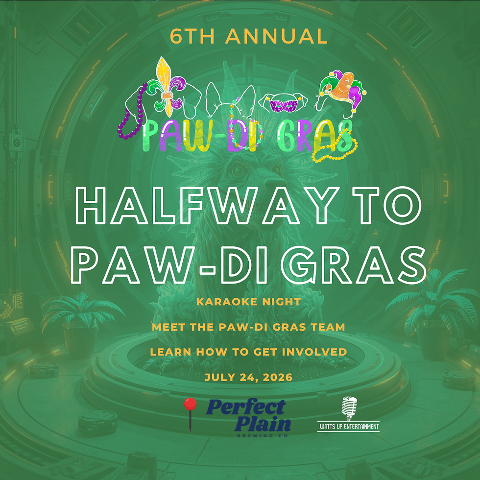 Halfway to Paw-di Gras Karaoke Event