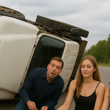 Droom Over Dat Je Een Ongeluk Veroorzaakt Met Een (Vracht)wagen (Uiteindelijk Bleek Het Allemaal In Scène Gezet/Opgezet Spel Te zijn)(Het Ongeluk Bleek Nep)