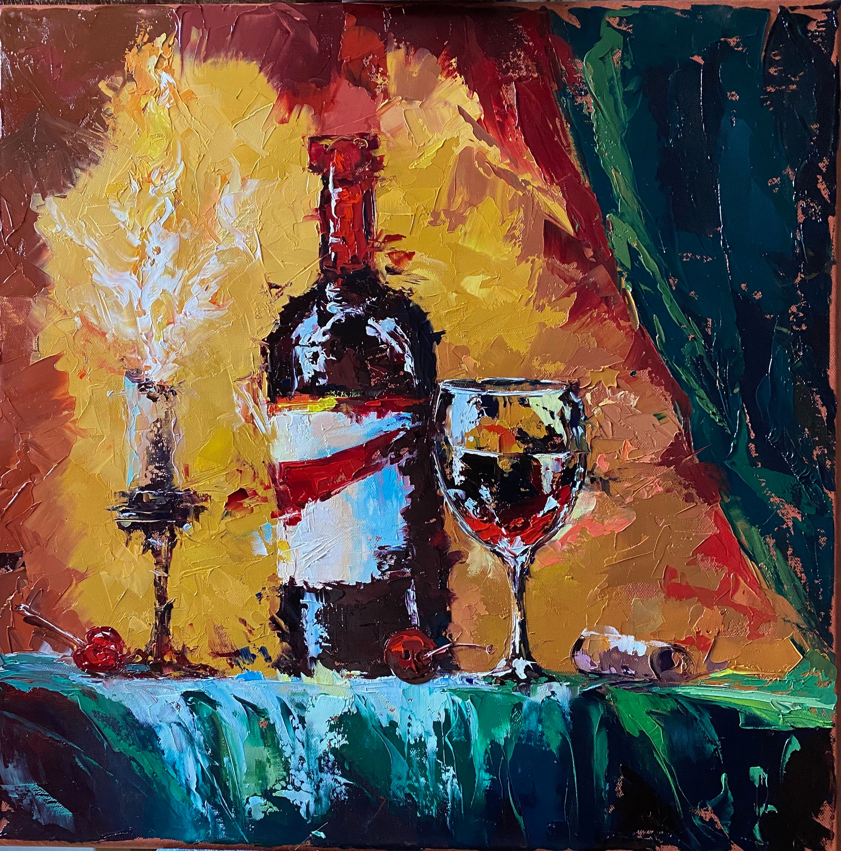 Still life with wine