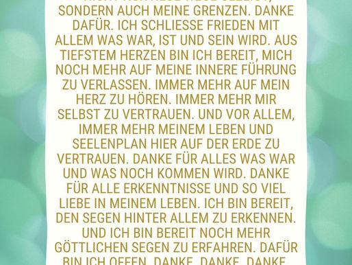MEIN GEBET FÜR DEN JAHRESWECHSEL! ICH WÜNSCHE DIR EIN ERFÜLLTES 2020!