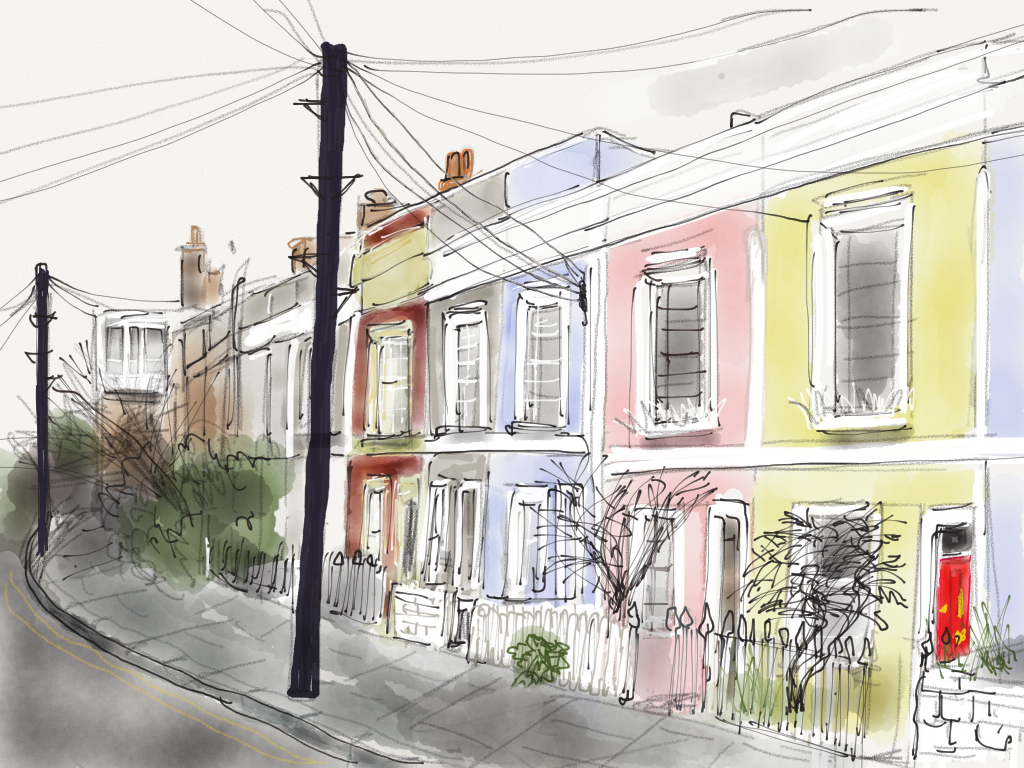 Leverton Street, telephone wires