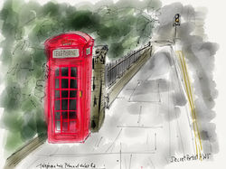 Telephone box P of Wales Rd
