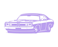 old-muscle-car-isolated-on-white