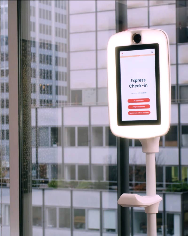 a screen that says express check-in on it