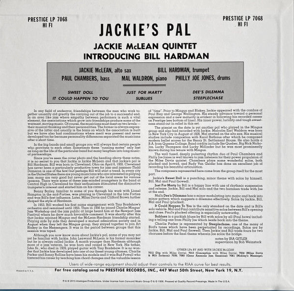 Miniature : Jackie McLean Jackie's Pal