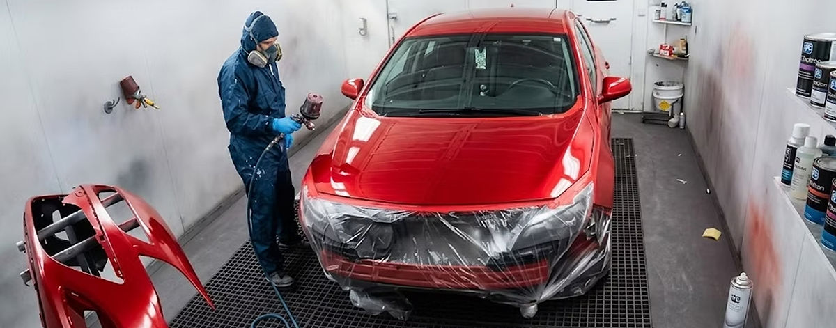 Professional spray booth car painting process