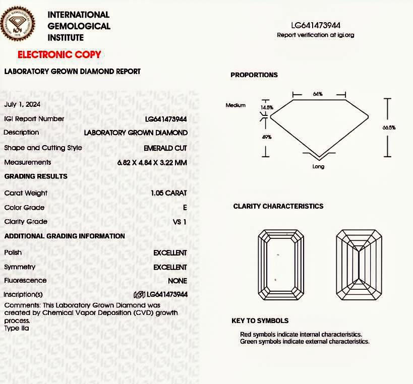 Thumbnail: 1.00 Carat Exquisite 3-stone Emerald Cut Diamond Ring in 18k Gold