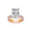 Thumbnail: 5.00 Carat Radiant Cut Diamond Ring with wedding band in 18k Gold