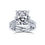 Thumbnail: 5.00 Carat Cushion Cut Diamond Ring with Eternity band in 18k Gold