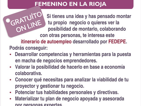 Programa de emprendimiento femenino en La Rioja