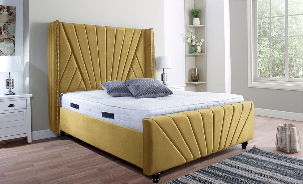 Thumbnail: King David Velvet Bedframe
