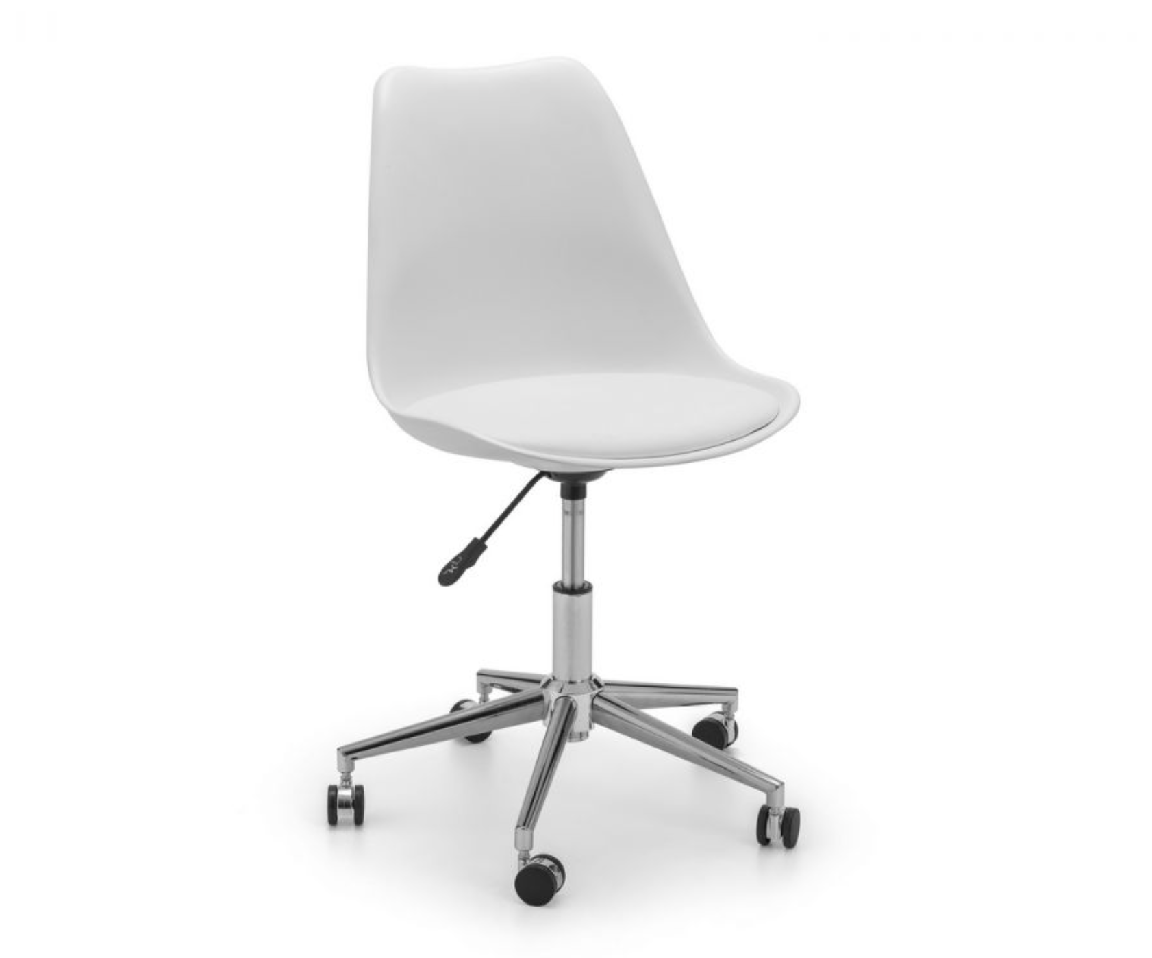 Erika Office Chair - White/Chrome