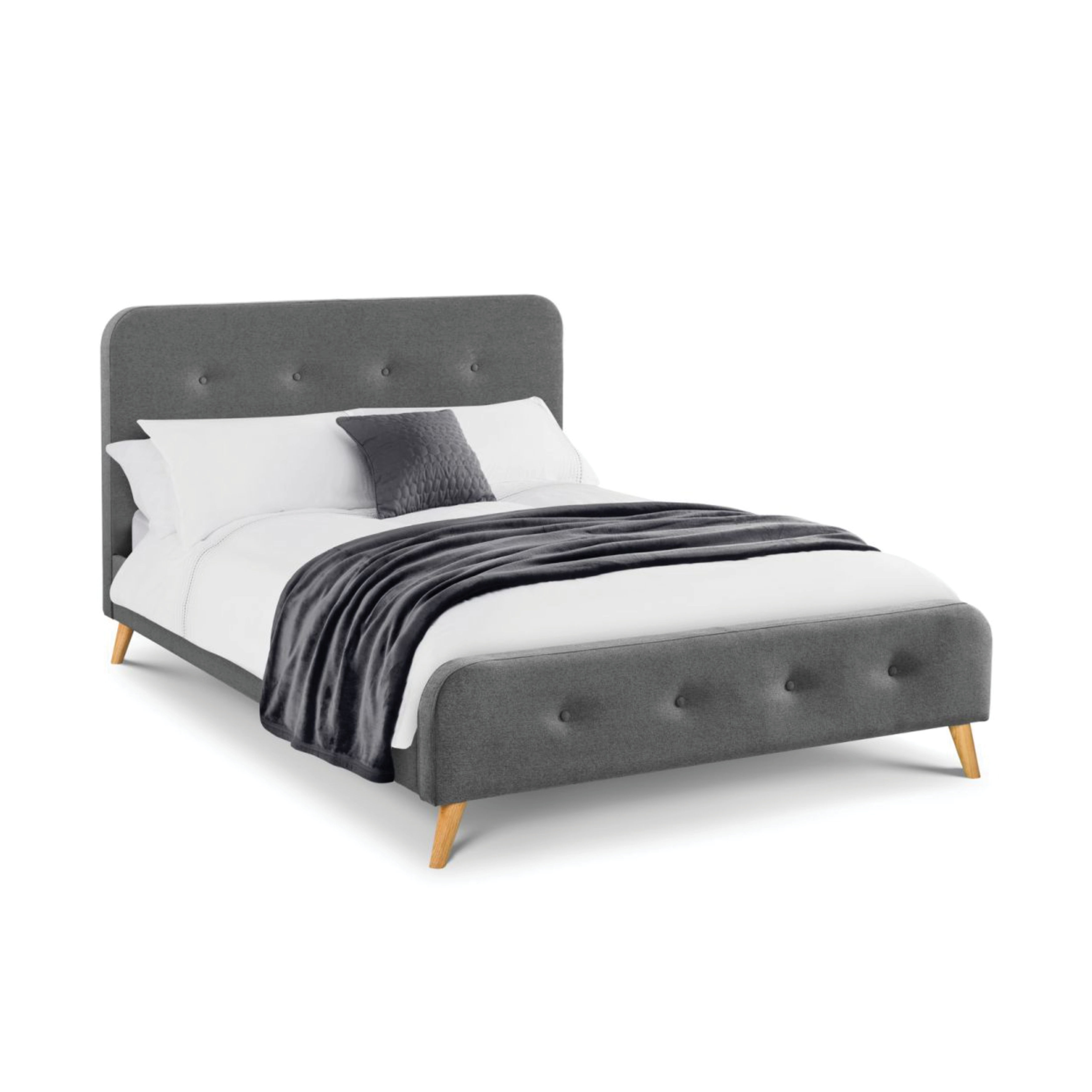 Astrid Curved Retro Fabric Bed
