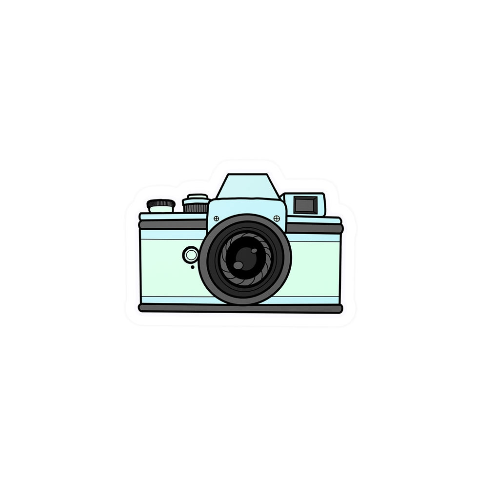 Thumbnail: Vinyl Decal - Retro Aqua Vintage Camera Design