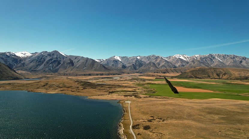 Ashburton Lakes Mount Taylor Landscape Photography Art Print