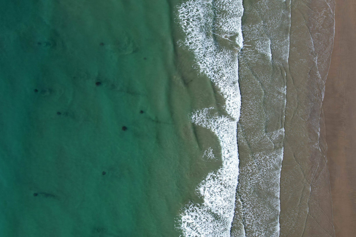 Art Photography Moeraki Boulders Ocean Aerial Rocky Beach Photo Print Birdseye