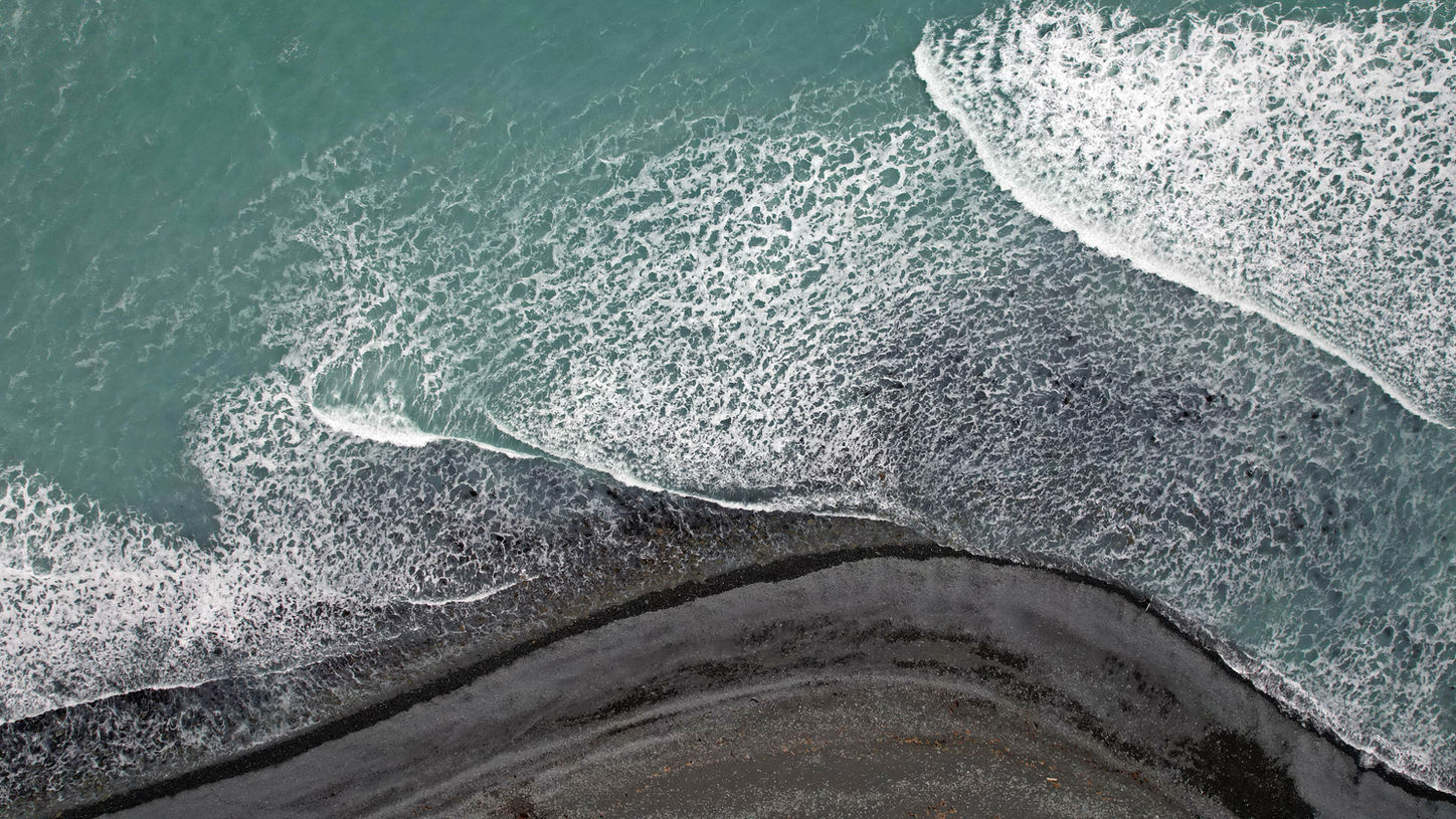 Kaikoura Mangamaunu Waves Beach Aerial Photography