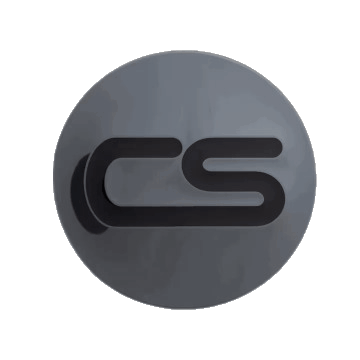 animated spinning cs studio creative logo