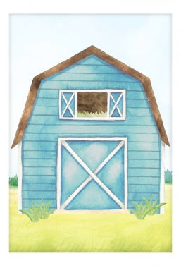 Barn Farm Rectangular / Side Backdrop  (2.20cm x 1.50cm) (1 piec