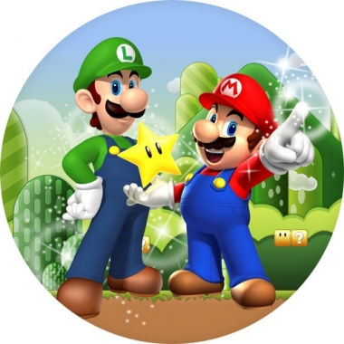 Super Mario Bros Round Backdrop