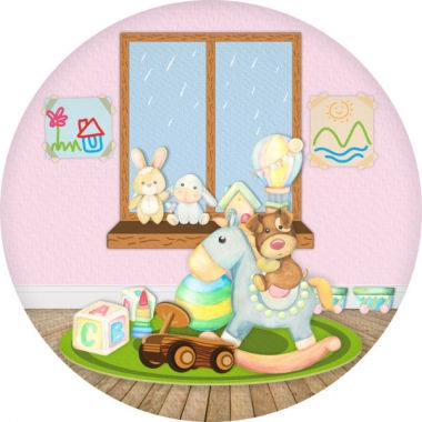 Toys Round Backdrop