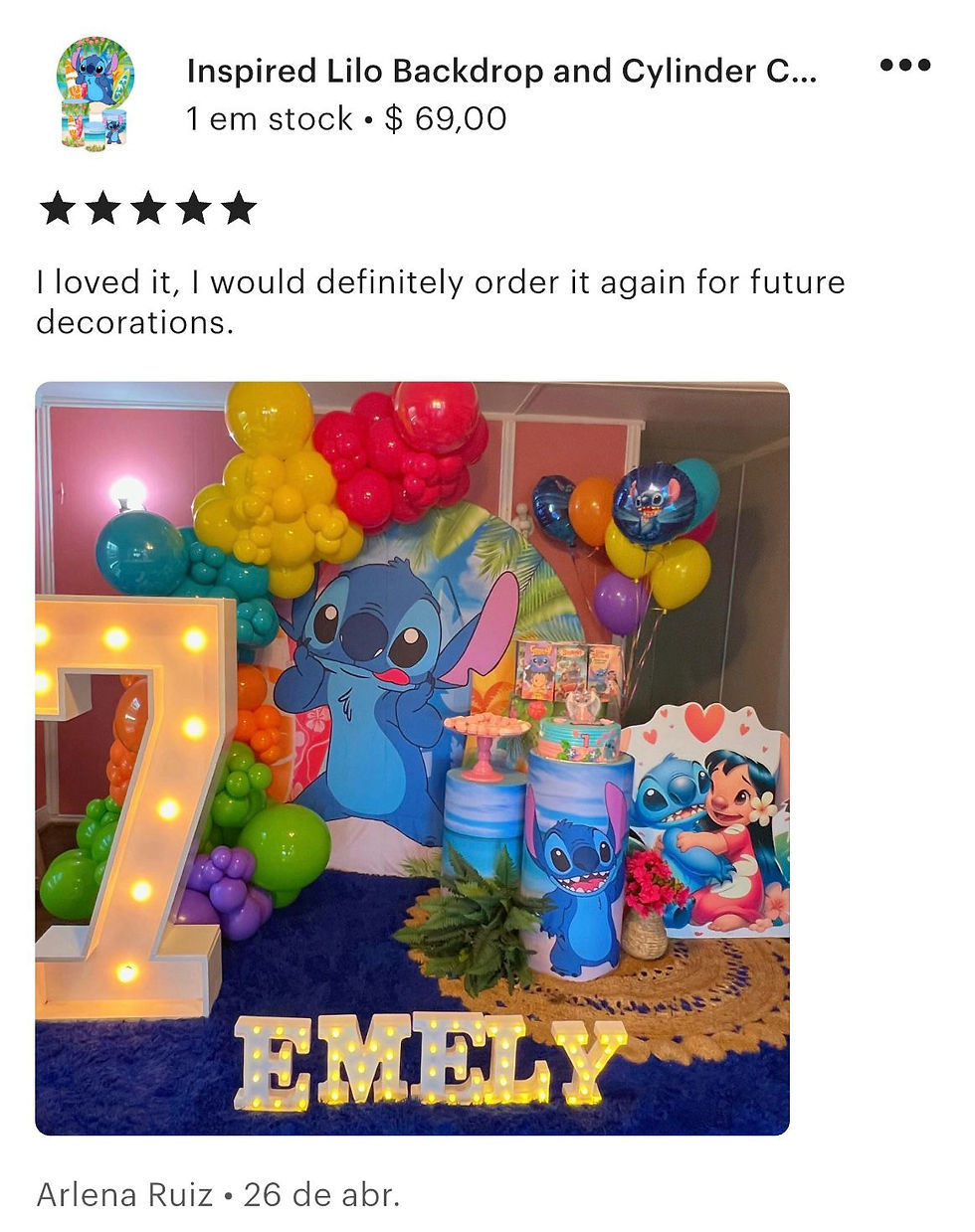 Thumbnail: Lilo & Stitch Round Backdrop and Cylinder Covers