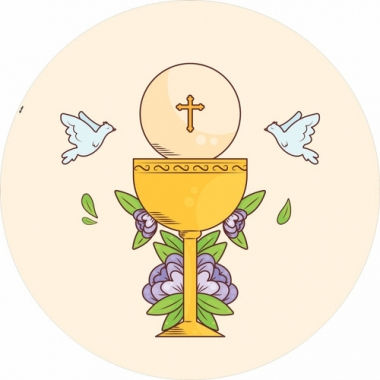 First Eucharist Round  Backdrop