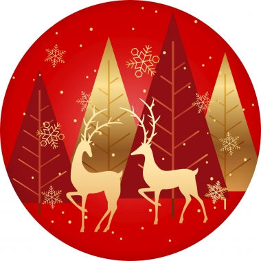 Christmas Round Backdrop