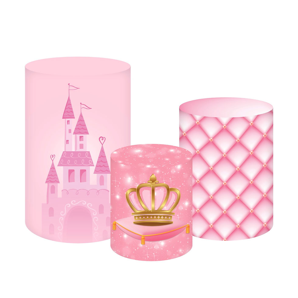 Thumbnail: Princess Disney Themed Round Backdrop and Cylinder Cover Kit
