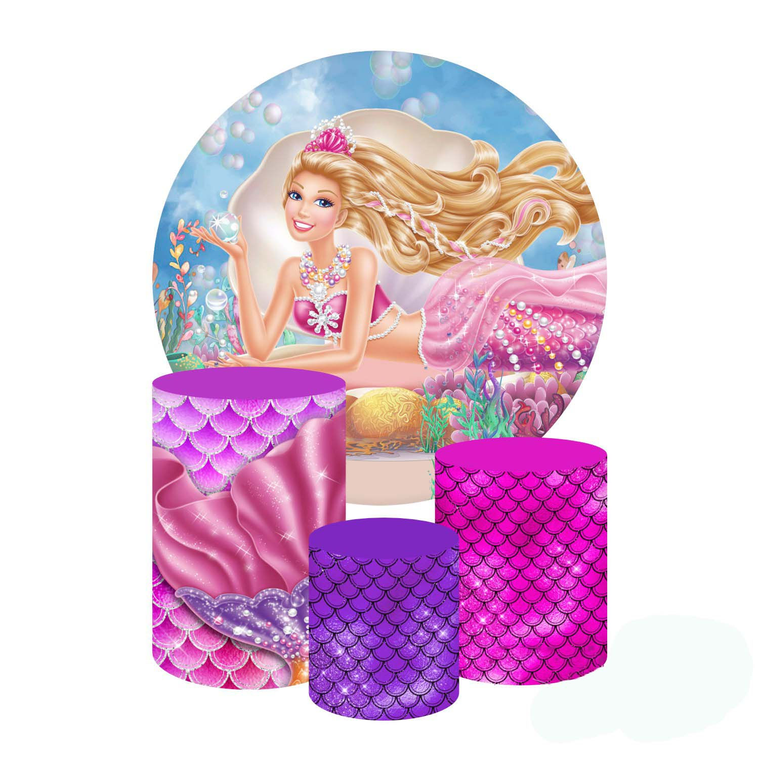 Barbie Round Backdrop and Cylinder Covers