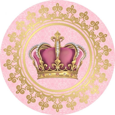 Queen Crown Round Backdrop