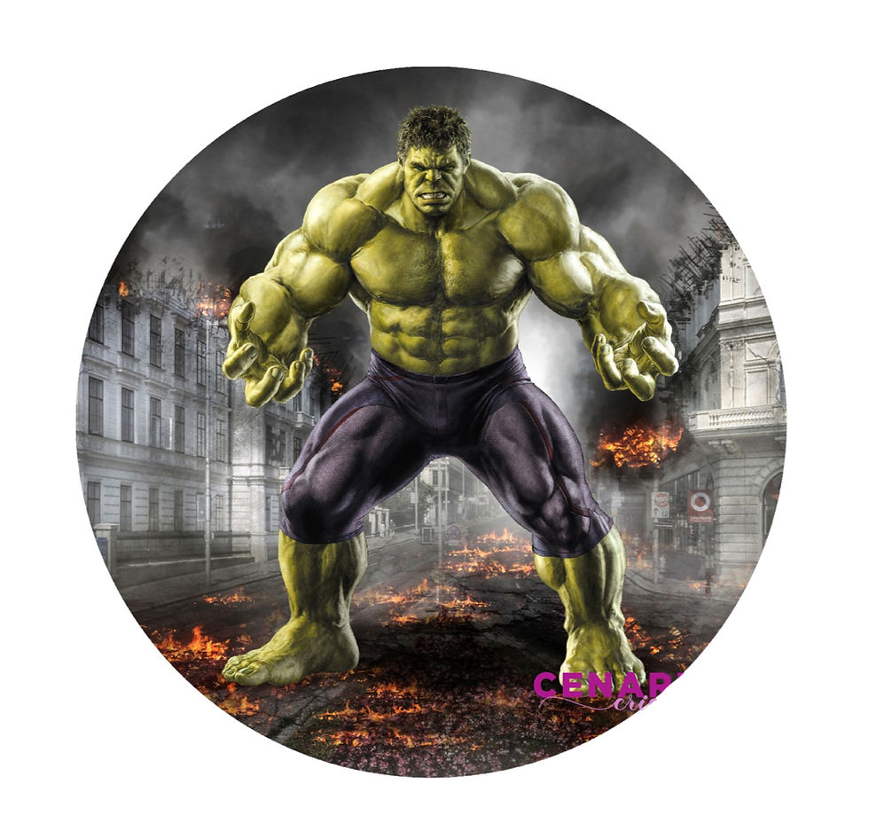 Thumbnail: Hulk Round Backdrop and Cylinders Kit