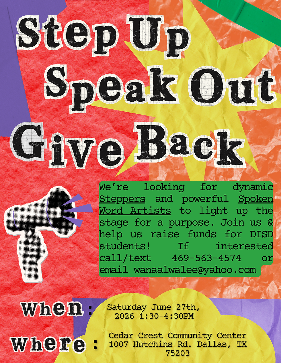 Step Up-Speak Out- Give Back