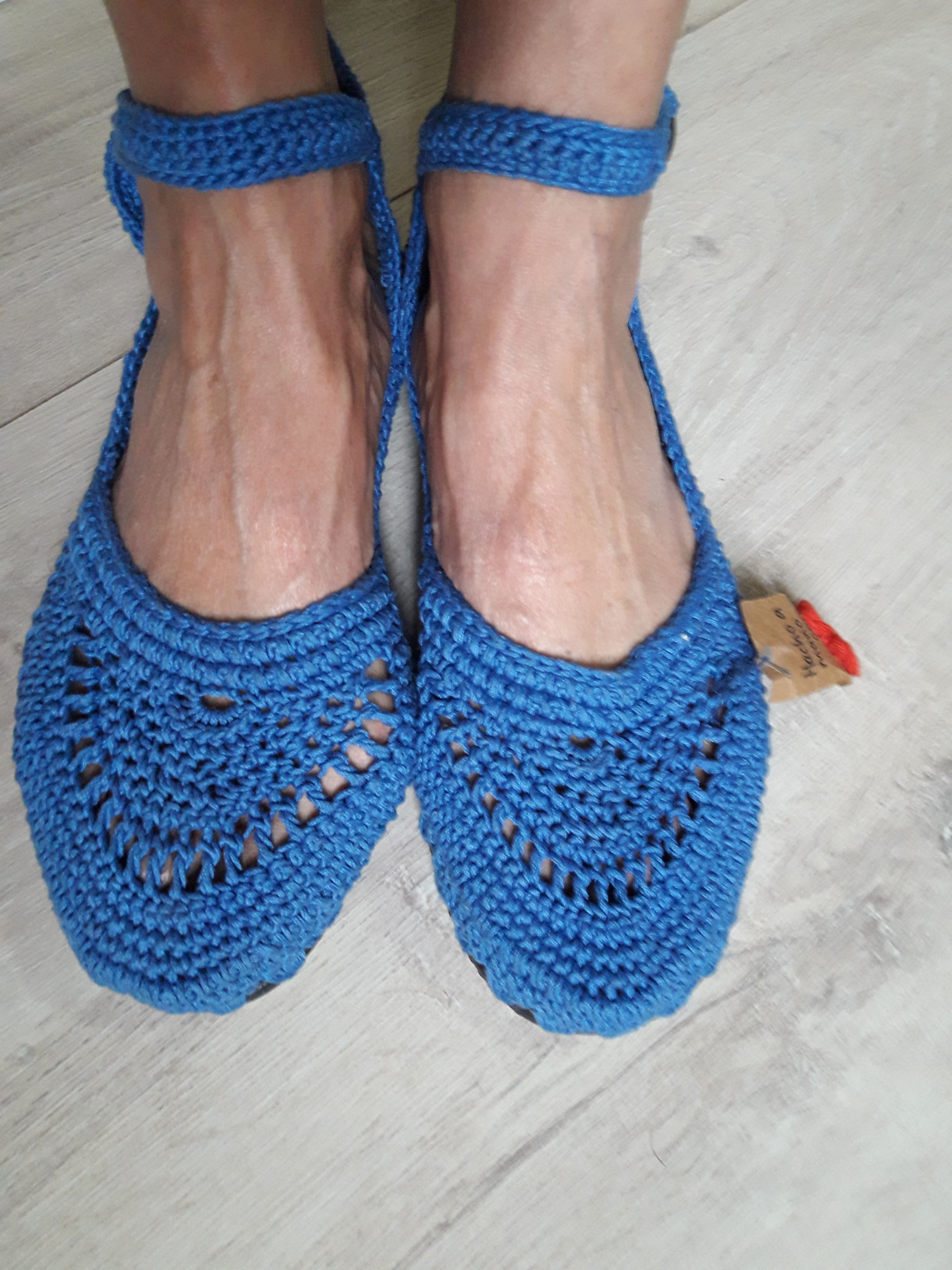 Alpargata tejida a crochet