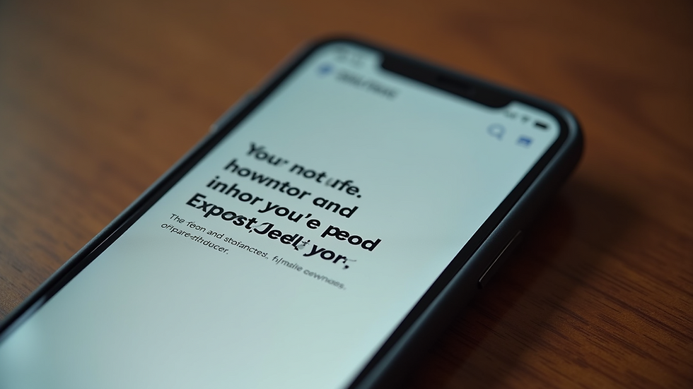 Close-up of a smartphone displaying a personalised marketing message