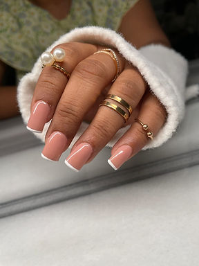 Nail extension - acrylic  ​  -french tip- all fingers