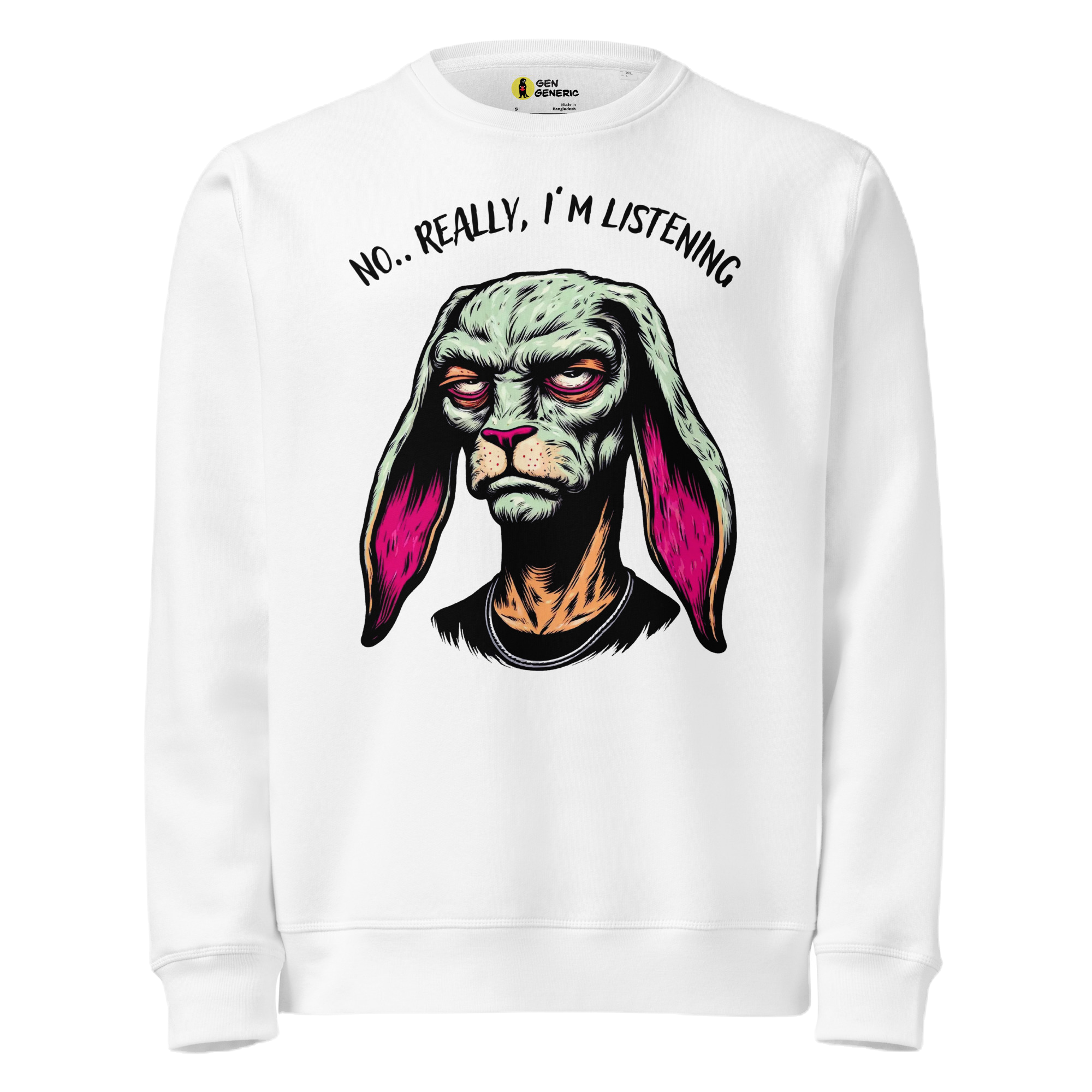 Gen Generic "Self Absorbed Rabbit" Unisex organic mid-weight sweatshirt