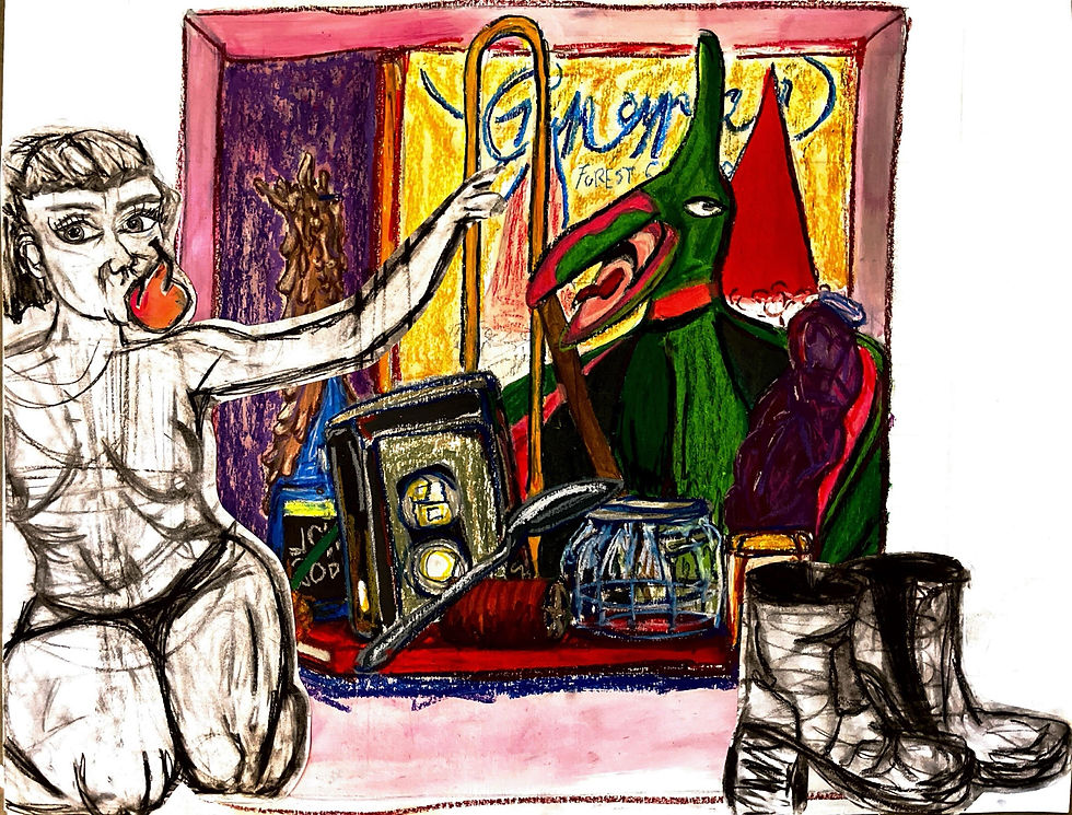 Nude with Pterodactyl