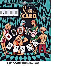 Spin A Card Gottlieb Backglass
