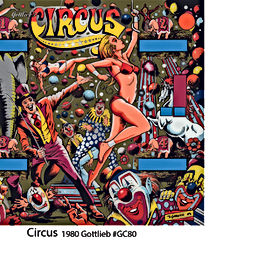Circus Gottlieb 1980 Backglass