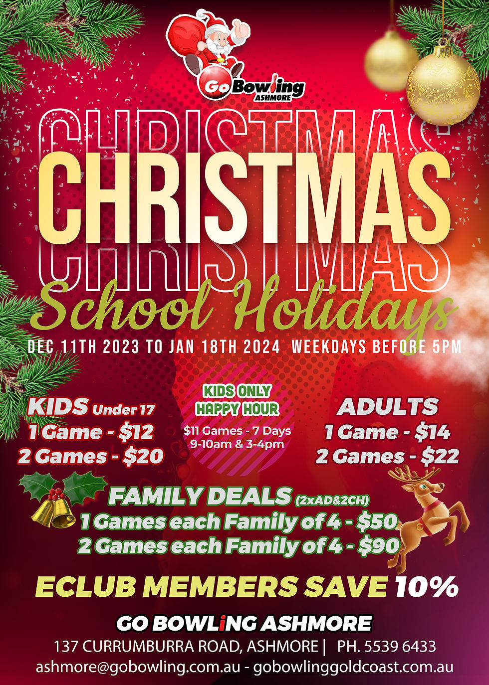 School Holidays gobowlingcairns