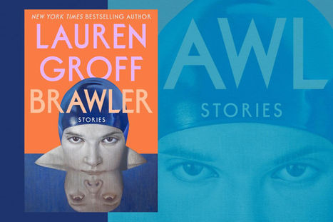 Instagram post of lauren groff recording the audiobook in the studio. Cover of Brawler by Lauren Groff. New your times best selling author. 