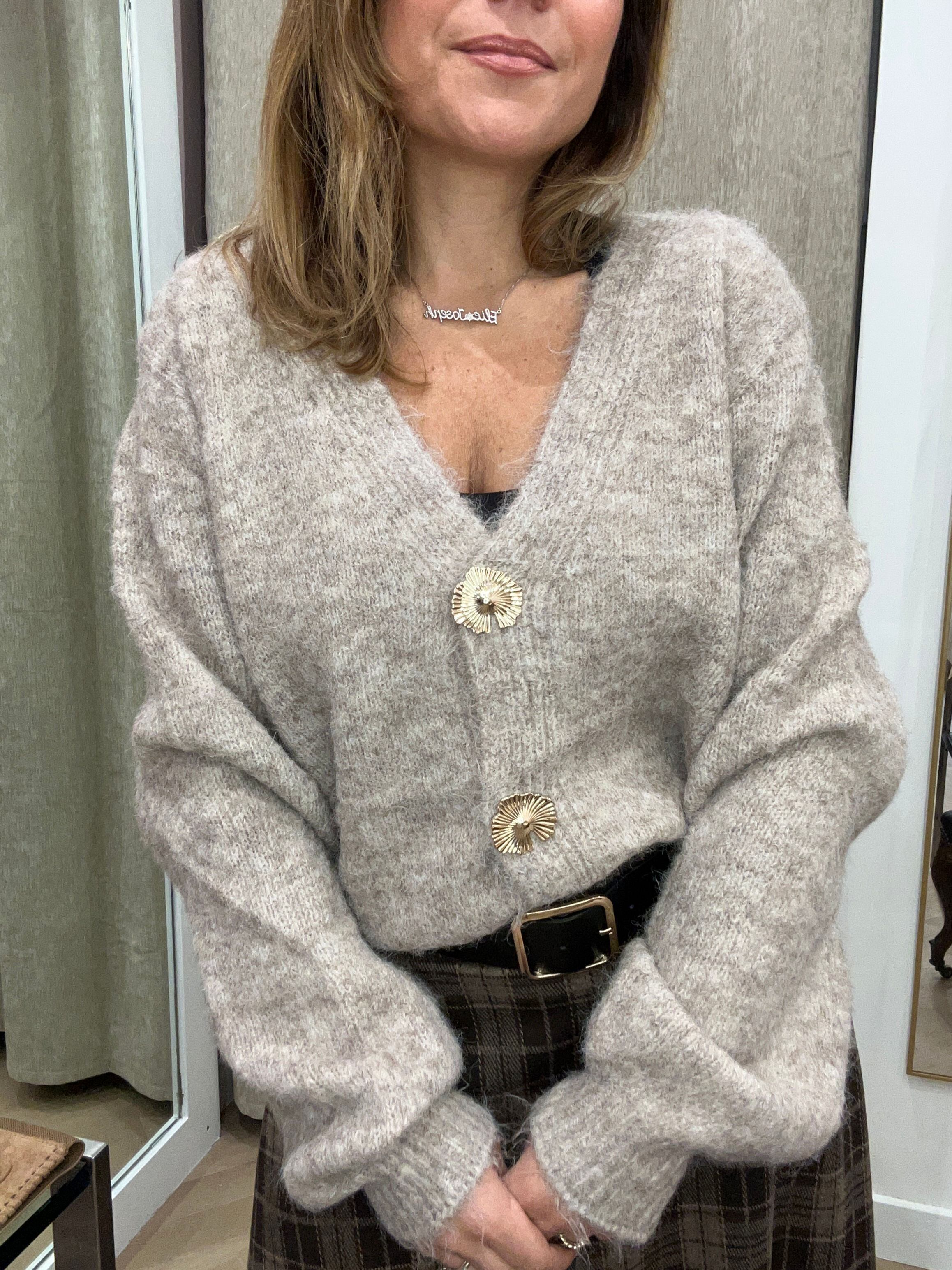 Gilet Coquillage taupe 