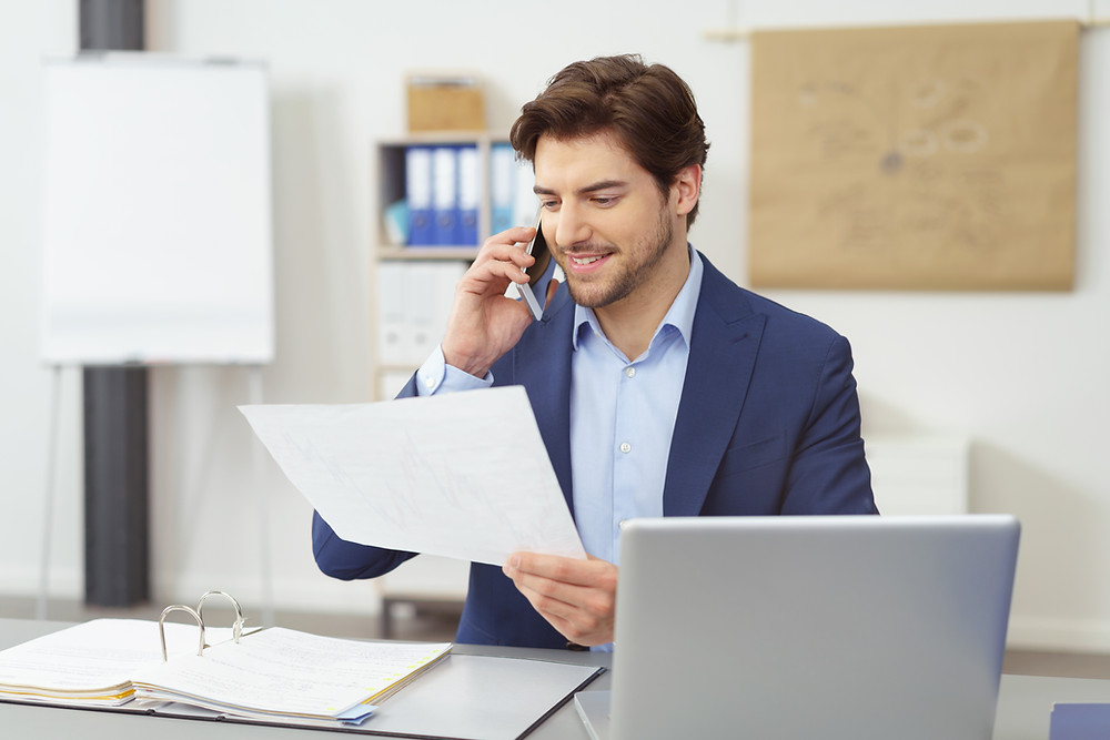 Insurance agent calls to follow-up with a client about getting new coverage.